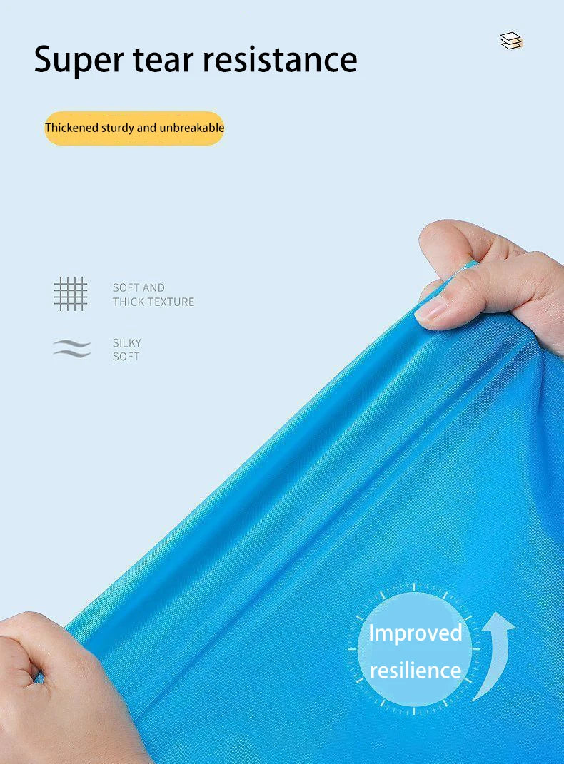 Langer Ganzkörper-Regenmantel für Erwachsene, verdickter EVA-Poncho, langlebig und langlebig, geeignet für Wandern, Radfahren, Outdoor-Aktivitäten usw.