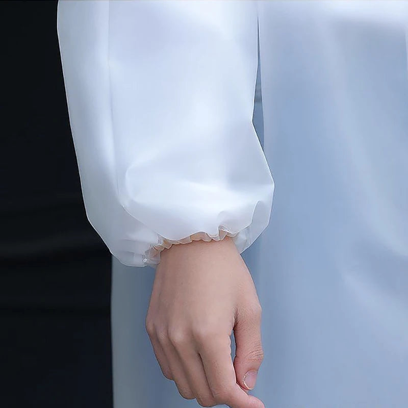 Langer Ganzkörper-Regenmantel für Erwachsene, verdickter EVA-Poncho, langlebig und langlebig, geeignet für Wandern, Radfahren, Outdoor-Aktivitäten usw.