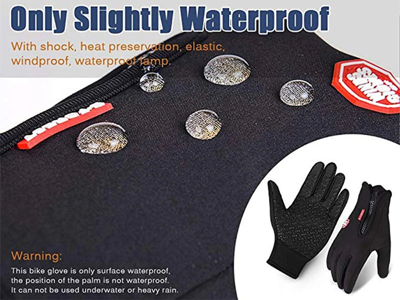 Warme Winterhandschuhe für Herren und Damen, Touchscreen, wasserabweisende Handschuhe, Snowboard, winddicht, Outdoor, Radfahren, Fahren, Reißverschluss, Sporthandschuh