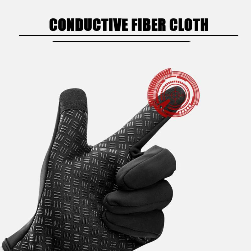 Warme Winterhandschuhe für Herren und Damen, Touchscreen, wasserabweisende Handschuhe, Snowboard, winddicht, Outdoor, Radfahren, Fahren, Reißverschluss, Sporthandschuh