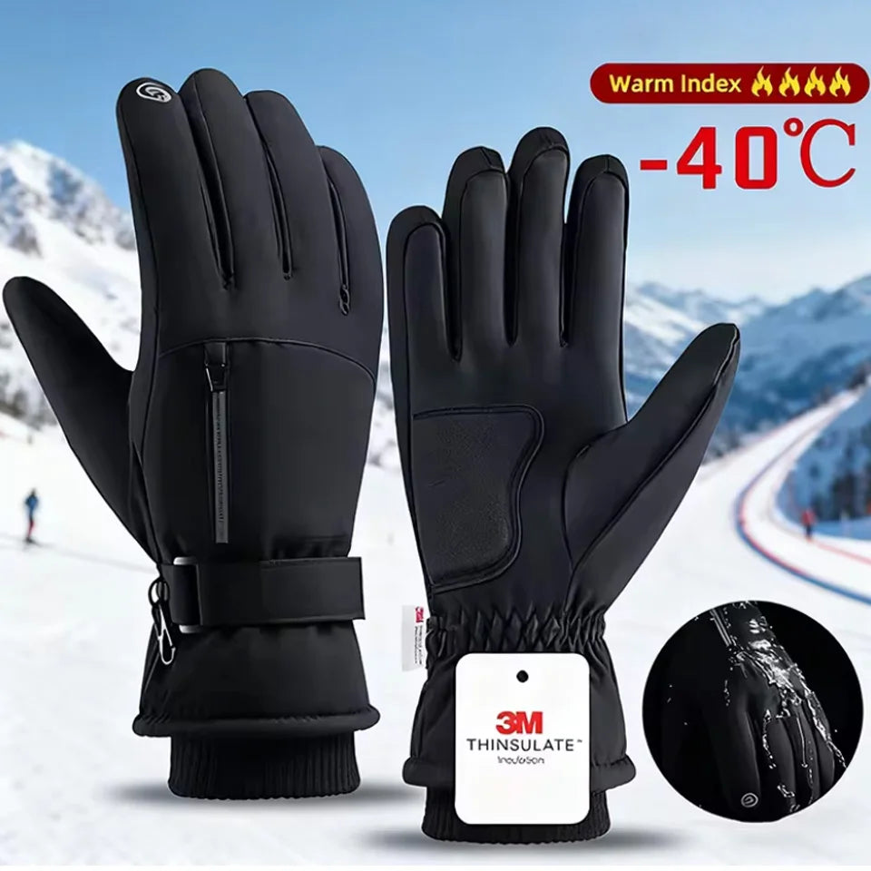 GTUBIKE Winter warme Handschuhe für Outdoor-Radfahren, Skifahren, verdickter, kältebeständiger Handschuh, wasserdichter Touchscreen, Campingausrüstung
