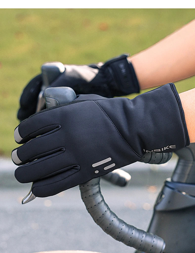 INBIKE Winter-Fahrradhandschuhe für Herren und Damen, warmer Fleece-Fahrradhandschuh zum Reiten, Fahrradhandschuhe, wasserdichtes Touchscreen-Zubehör