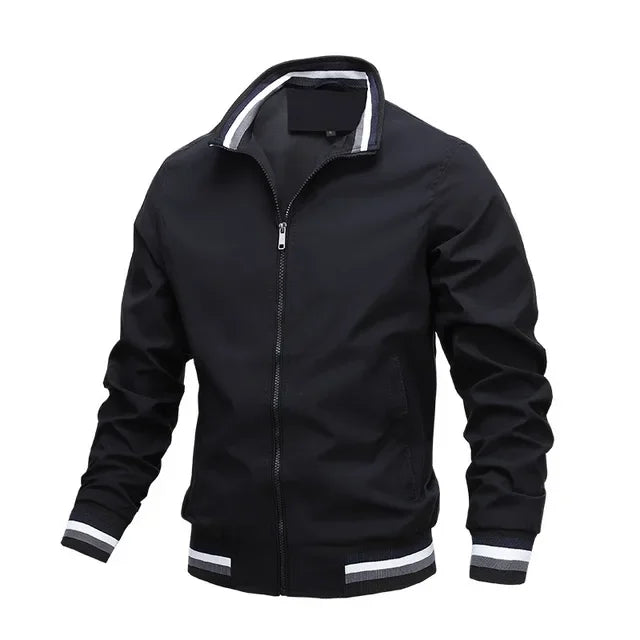 Herren Jacken Herbst und Winter Stehkragen Casual Reißverschluss Jacke Outdoor Sport Mantel Windjacke Jacke Männer Bomber Übergroße
