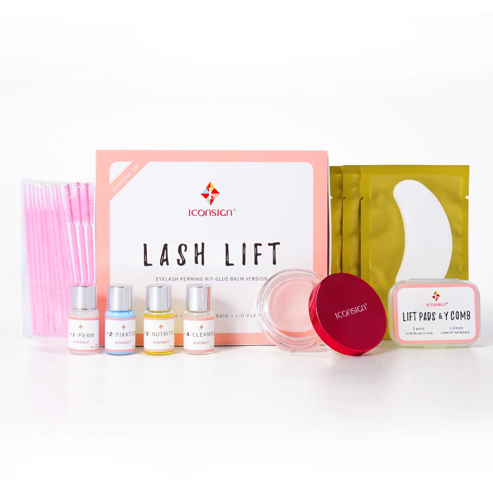 ICONSIGN Kleberbalsam Lash Lift Kit Wimperndauerwelle Kit Curling Augen Wimpern Lifting für 30 bis 45 Tage Make-up-Tools Geschenk für Freunde