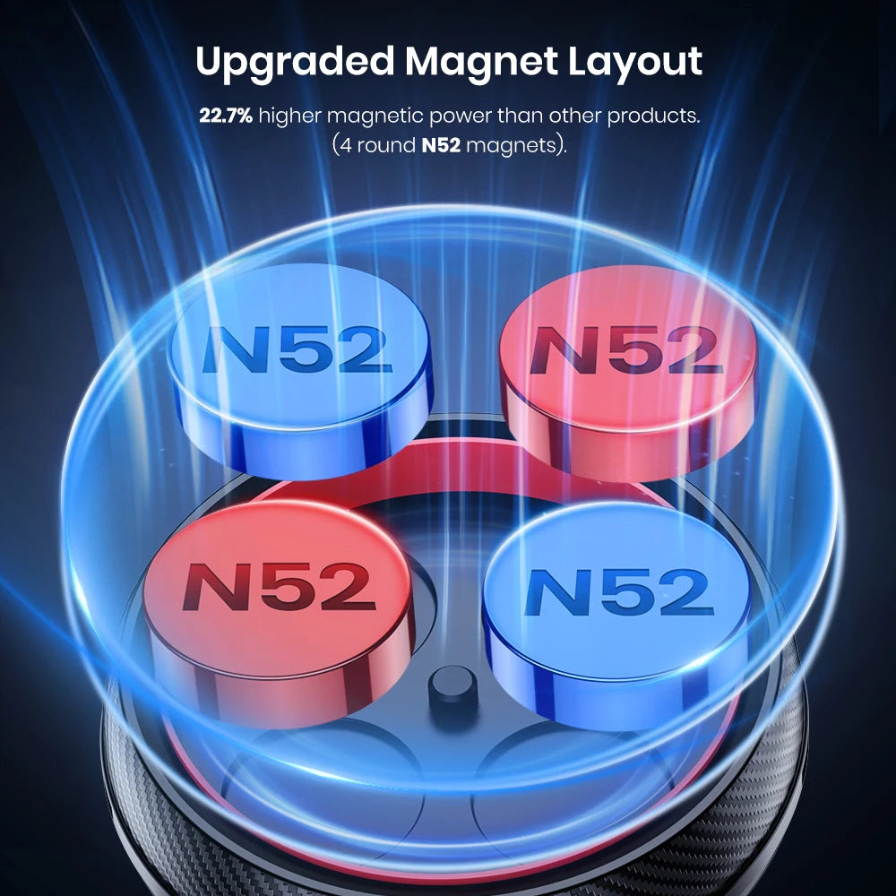 TOPK Magnetische Autotelefonhalterung im Auto, Lüftungsschlitz, magnetisch, 6 N52-Magnete, universelle Handyhalterung für iPhone 15