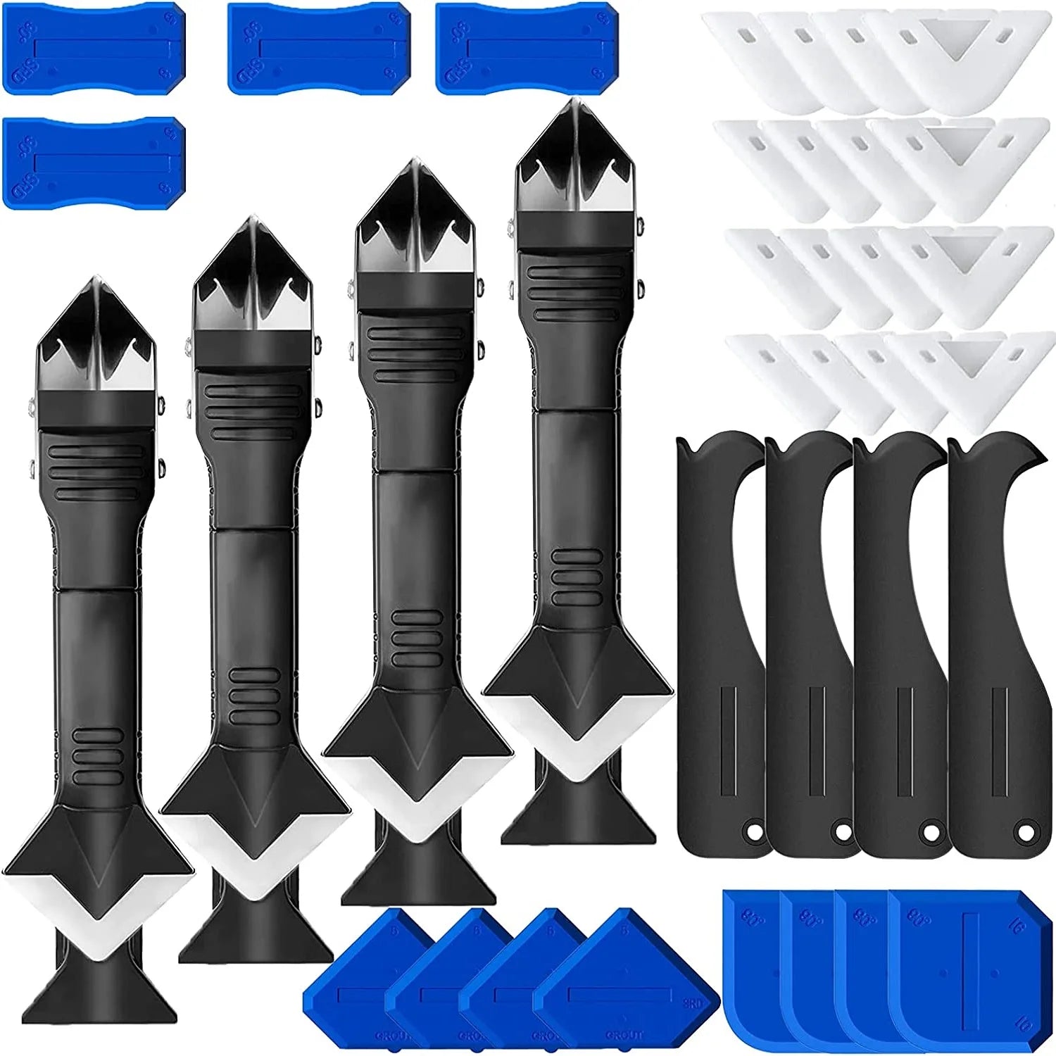 5 in 1 Silikon Entferner Dichtstoff Glatte Schaber Abdichten Finisher Mörtel Kit Werkzeuge Boden Form Entfernung Hand Werkzeuge Set Zubehör Neue