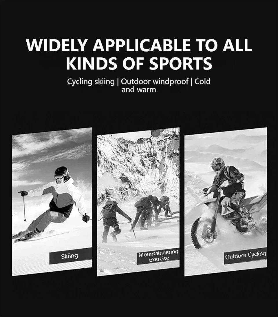 GTUBIKE 1 Paar Winter-Fahrradhandschuhe, warm, wasserdicht, winddicht, Unisex, mit Touchscreen für Outdoor-Reiten, Skifahren, Laufen, Fahrrad