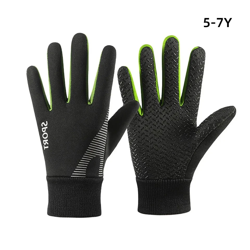 1 Paar warme Winter-Sporthandschuhe für Kinder – wasserabweisende Kinderhandschuhe für kaltes Wetter, Alter 5–13 Jahre, Jungen und Mädchen