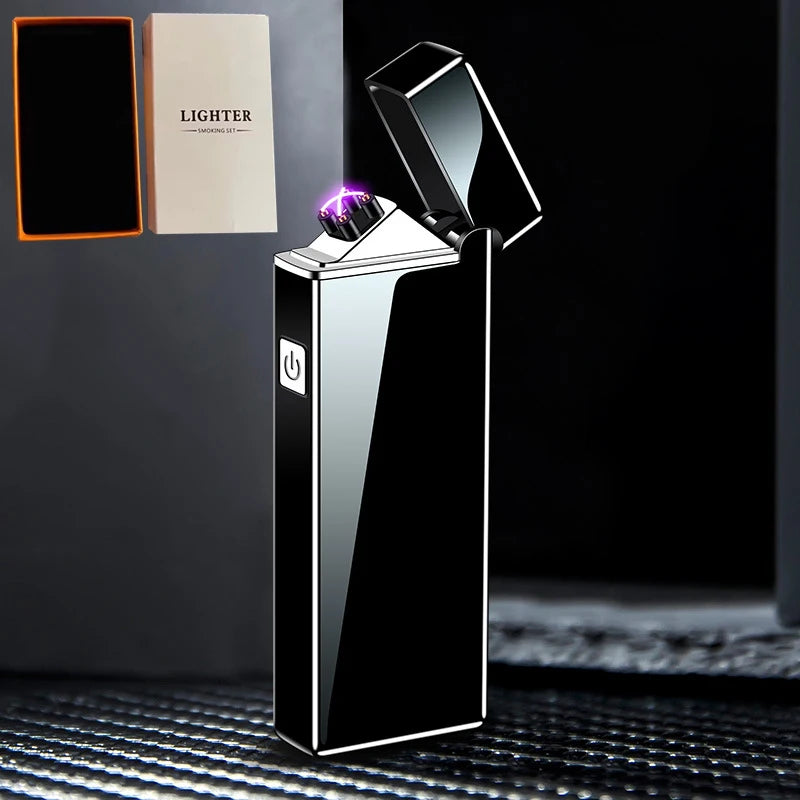 Mini-Elektrofeuerzeug, USB wiederaufladbar, Dual Arc, winddicht, Küchenfeuerzeug, Plasma-Rauch-Zubehör, Weihnachten, Halloween-Geschenk, Neu