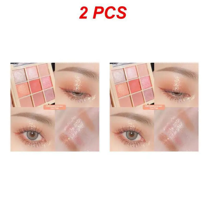 1/2pcs neue neun farbige Lidschatten-Palette Netz rot Live Earth Farbe perlmutt matt Make-up-Sets Maquill age Beauty & Health