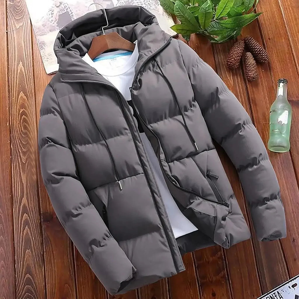 Modische Herrenjacke für Herbst/Winter 2025, lässiger, bequemer Mantel – warm im Freien mit Kappen-Design – Business-Herren-Stil