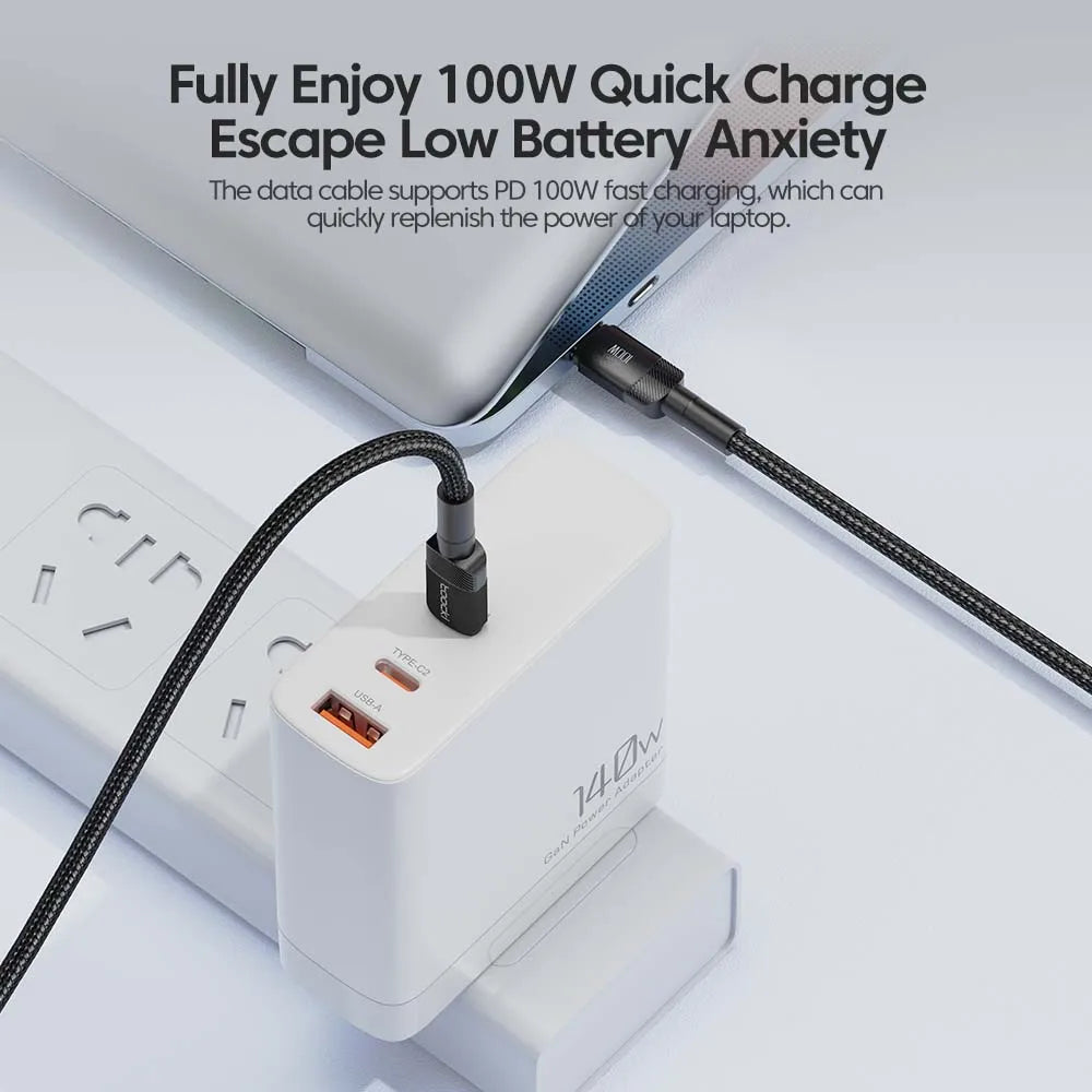 Toocki 100w typ c zu usb c kabel pd 3,0 schnell aufladen 4,0 schnell laden typ c zu typ c für iphone 15 macbook samsung xiaomi