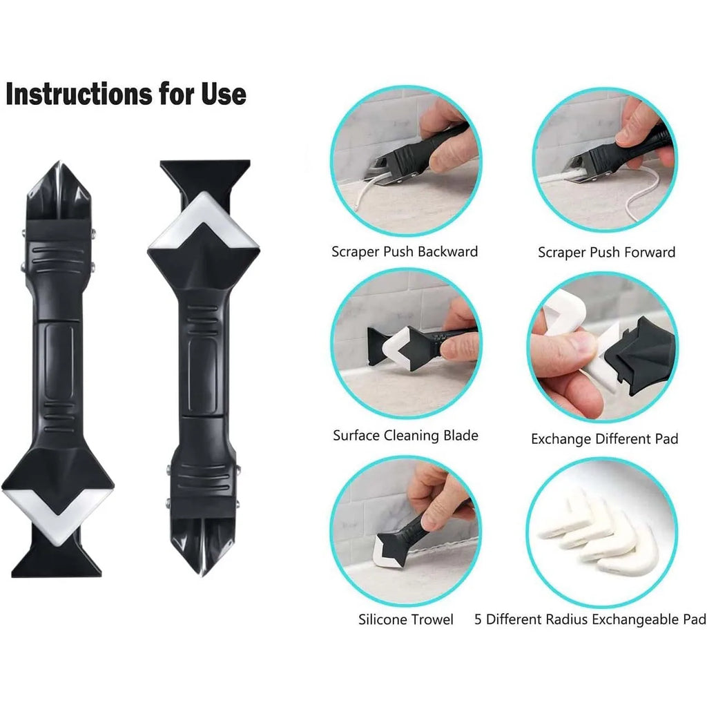 5 in 1 Silikon Entferner Dichtstoff Glatte Schaber Abdichten Finisher Mörtel Kit Werkzeuge Boden Form Entfernung Hand Werkzeuge Set Zubehör Neue