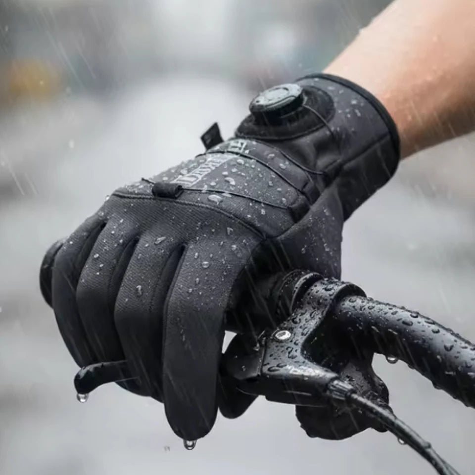 GTUBIKE 1 Paar Winter-Fahrradhandschuhe, warm, wasserdicht, winddicht, Unisex, mit Touchscreen für Outdoor-Reiten, Skifahren, Laufen, Fahrrad