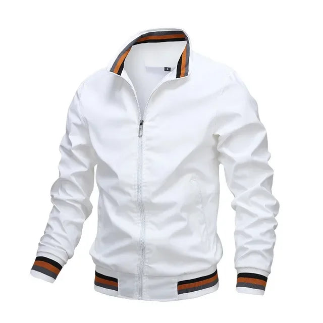 Herren Jacken Herbst und Winter Stehkragen Casual Reißverschluss Jacke Outdoor Sport Mantel Windjacke Jacke Männer Bomber Übergroße