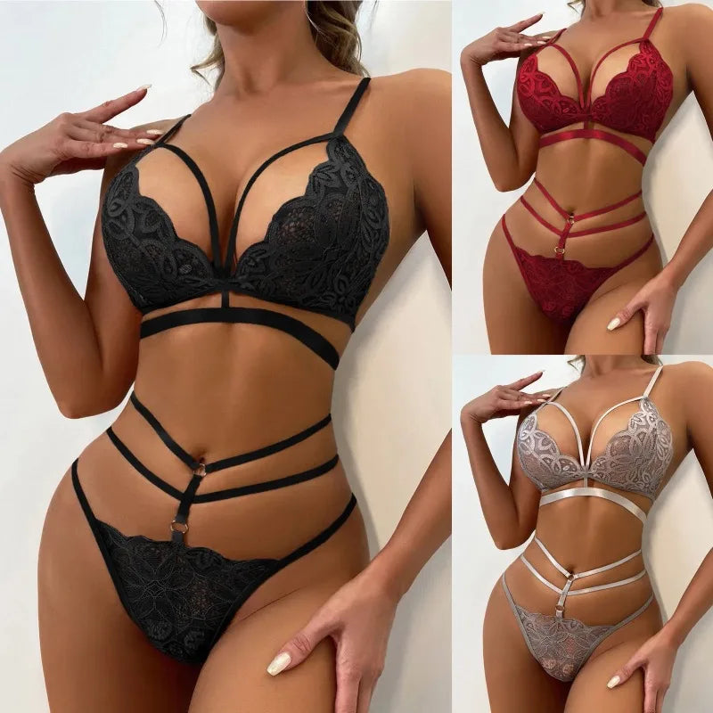 Frauen Sexy Spitze Dessous Mode Draht Freies Sexy Unterwäsche Set Für Frauen Plus Größe Perspektive Sexy Dessous Für Frauen Nachtwäsche