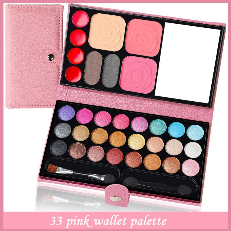 Komplettes Make-up für Anfänger, 33-Farben-Lidschatten-Palette-Set, Make-up für Studenten, Kindertag, Bühnen-Make-up, Kosmetik-Palette, Rouge-Puder
