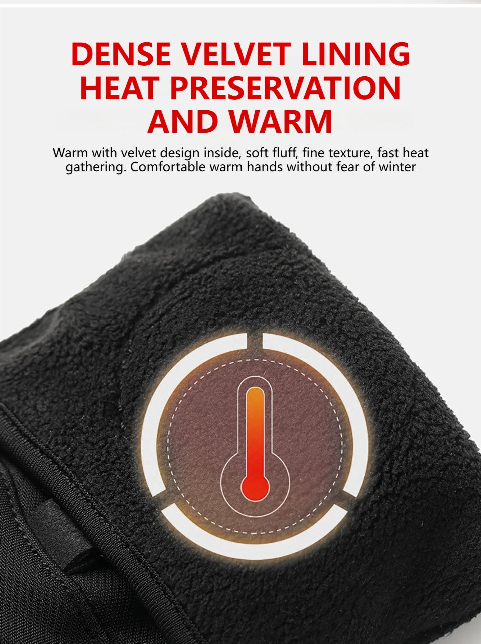 GTUBIKE 1 Paar Winter-Fahrradhandschuhe, warm, wasserdicht, winddicht, Unisex, mit Touchscreen für Outdoor-Reiten, Skifahren, Laufen, Fahrrad