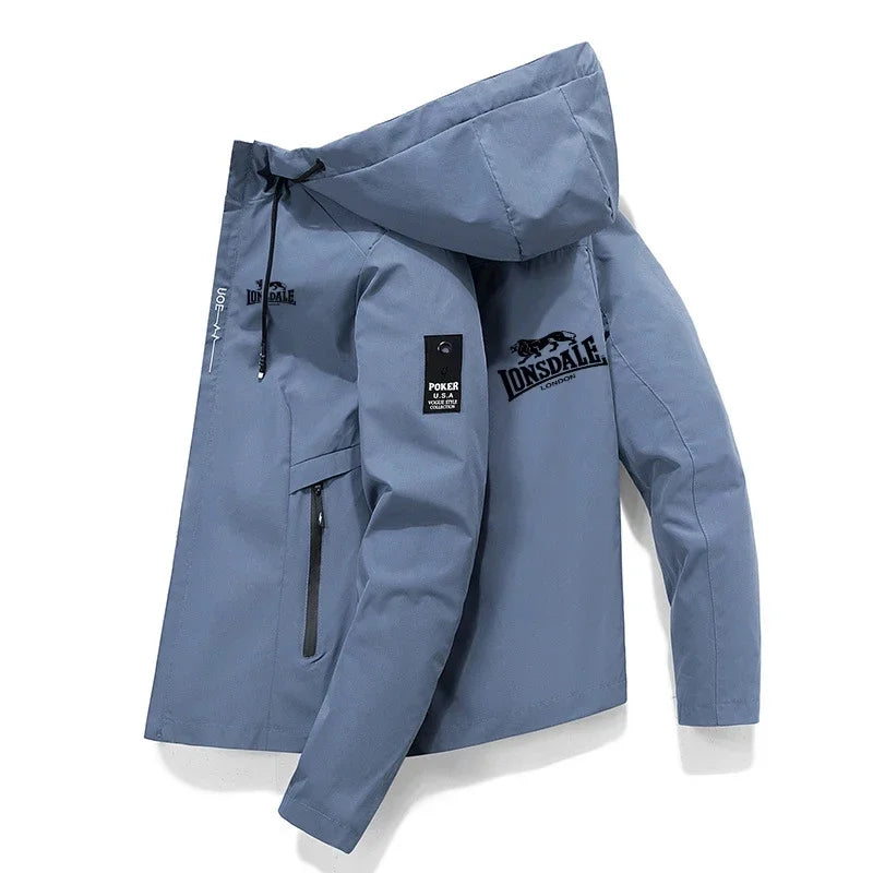 Freizeit-Herrenmantel mit Reißverschluss 2025, Herrenjackenmantel mit Kapuze, ein neuer Stil der High-End-Herrenmode