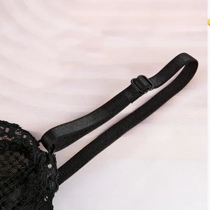 Spitzen-BHs für Frauen, kabelloses Bralette, transparente Spitzenunterwäsche, Damen-Push-Up-BH, einfarbig, sexy Dessous, rückenfreier BH