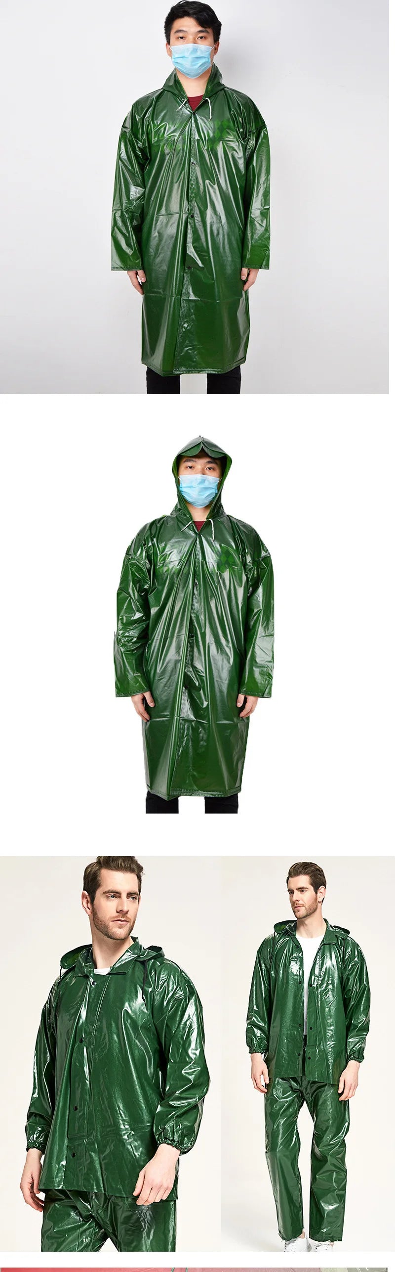 Verdickter PVC-Einweg-Arbeitsplatz-Kuhsehnen-Overall, Regenmantel für Erwachsene, großer Mantel in vielen Farben, wasserdicht, modern, einfach, S...