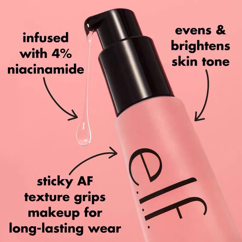 ELF Power Grip Primer Gel Hyaluronic Acid Niacinamide Verhelderend Zuur Hydraterend Langdurig Hydraterend Draag Make-up Cosmetics
