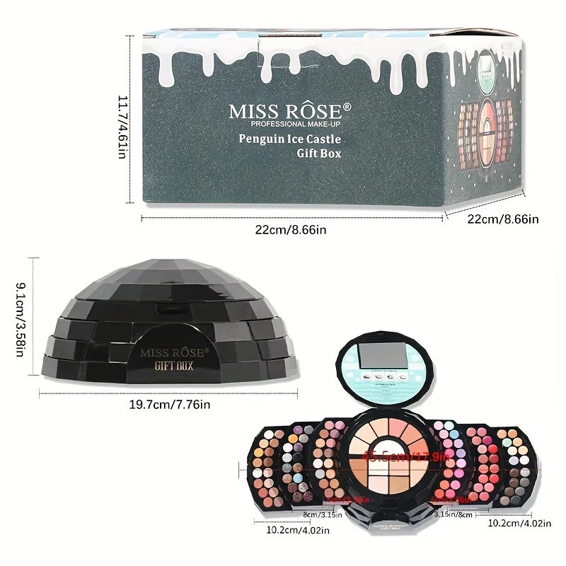 Das 110-Farben-All-in-One-Make-up-Palette-Geschenkset enthält Lidschatten, Glitzer, Lippenstift, Concealer, Rouge, Eyeliner, Textmarker mit Spiegel