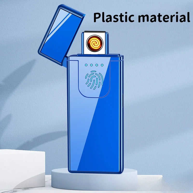 Berührungsempfindliches USB-Lade-Wolframdraht-Feuerzeug für den Außenbereich, winddicht, elektrisch, flammenlos, Spule, Zigarettenanzünder als Geschenk für Männer