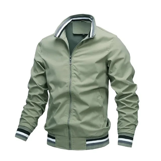 Herren Jacken Herbst und Winter Stehkragen Casual Reißverschluss Jacke Outdoor Sport Mantel Windjacke Jacke Männer Bomber Übergroße