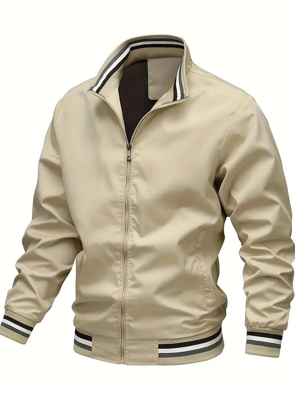 Herren Jacken Herbst und Winter Stehkragen Casual Reißverschluss Jacke Outdoor Sport Mantel Windjacke Jacke Männer Bomber Übergroße