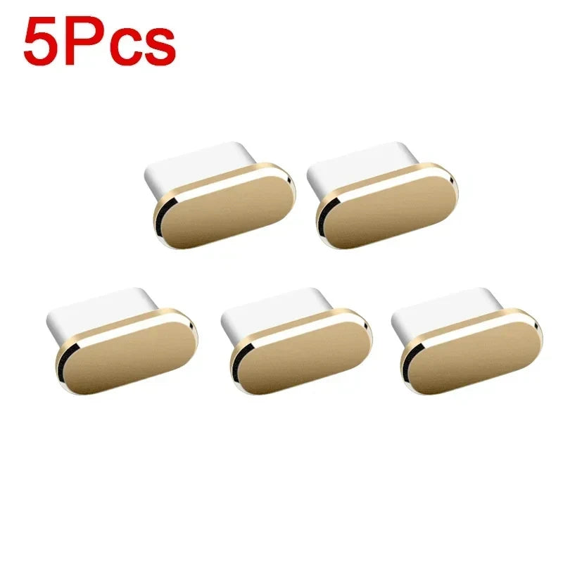 1/5PCS Typ C Metall Staub Stecker Für Samsung Xiaomi Huawei Universal Typ-C Lade Port Schutz Stopper anti-Staub Staubdicht