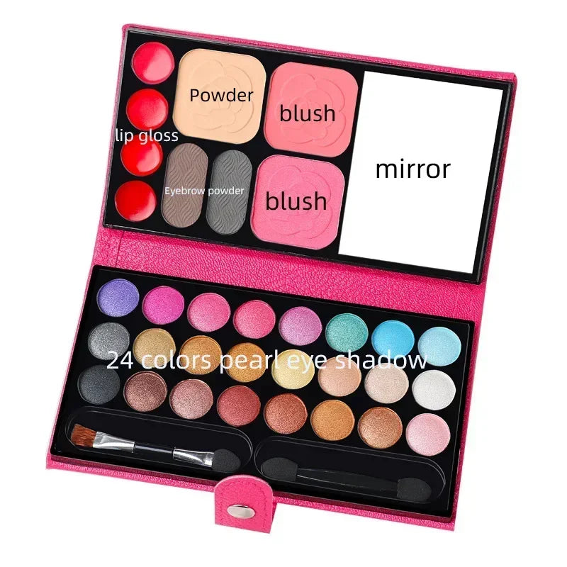 Komplettes Make-up für Anfänger, 33-Farben-Lidschatten-Palette-Set, Make-up für Studenten, Kindertag, Bühnen-Make-up, Kosmetik-Palette, Rouge-Puder