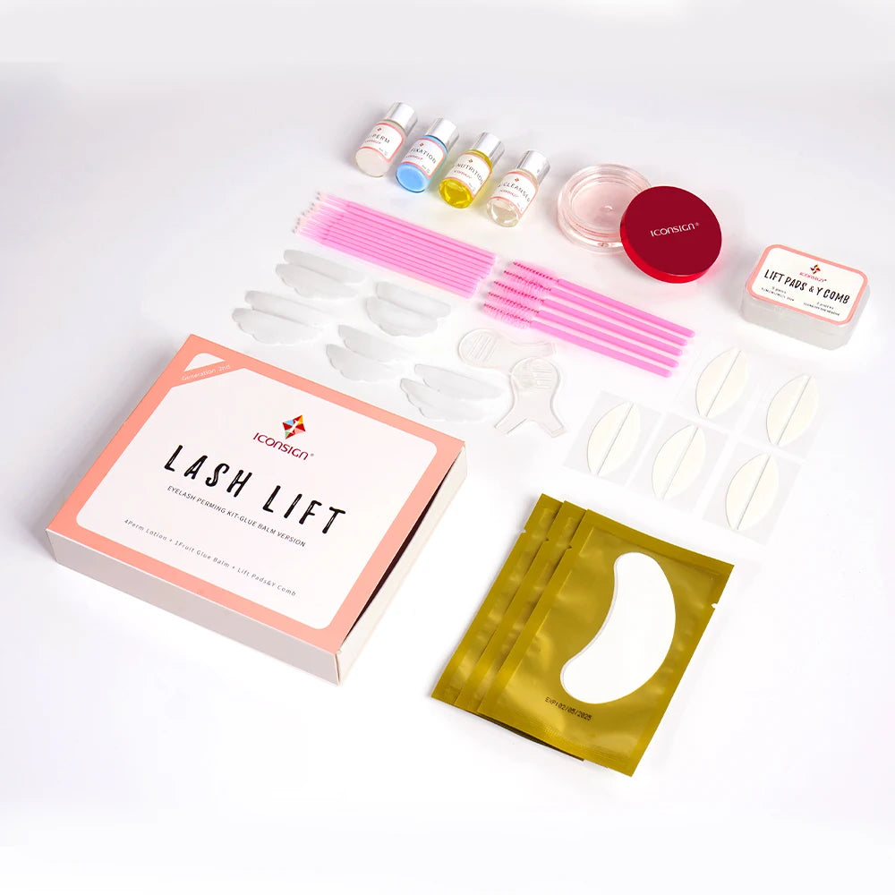 ICONSIGN Kleberbalsam Lash Lift Kit Wimperndauerwelle Kit Curling Augen Wimpern Lifting für 30 bis 45 Tage Make-up-Tools Geschenk für Freunde