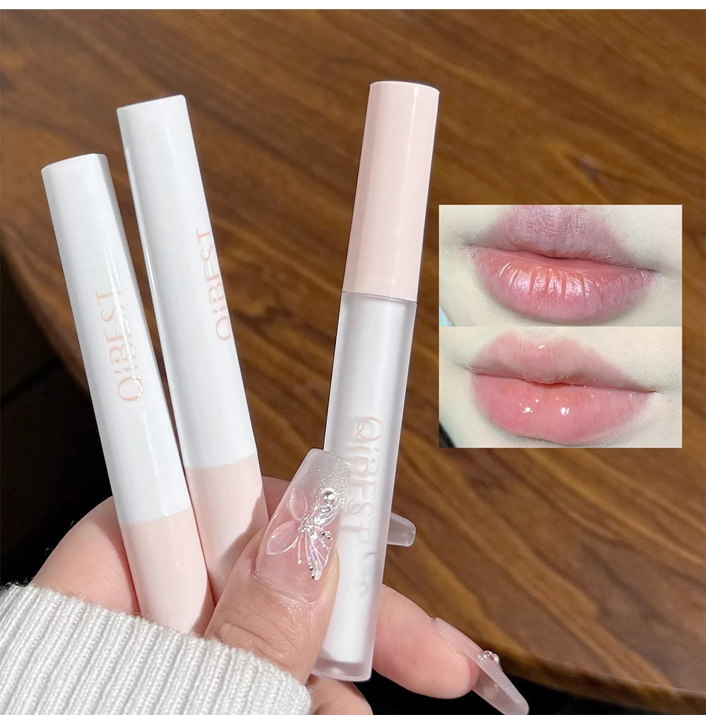 QIBEST 6 Teile/schachtel Matte Lippenstift Sets Und Spiegel Wässrige Lip Glasur Anhaltende Lip Make-Up Sets Feuchtigkeitsspendende Lipgloss Halskette Geschenk