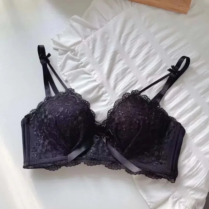 Anti Durchhängen Bralette Mujer Nahtlose Bhs für Frauen Sexy Dessous Koreanische Push-Up Bh Büstenhalter Schwarz Unterwäsche Nette Koreanische Stil
