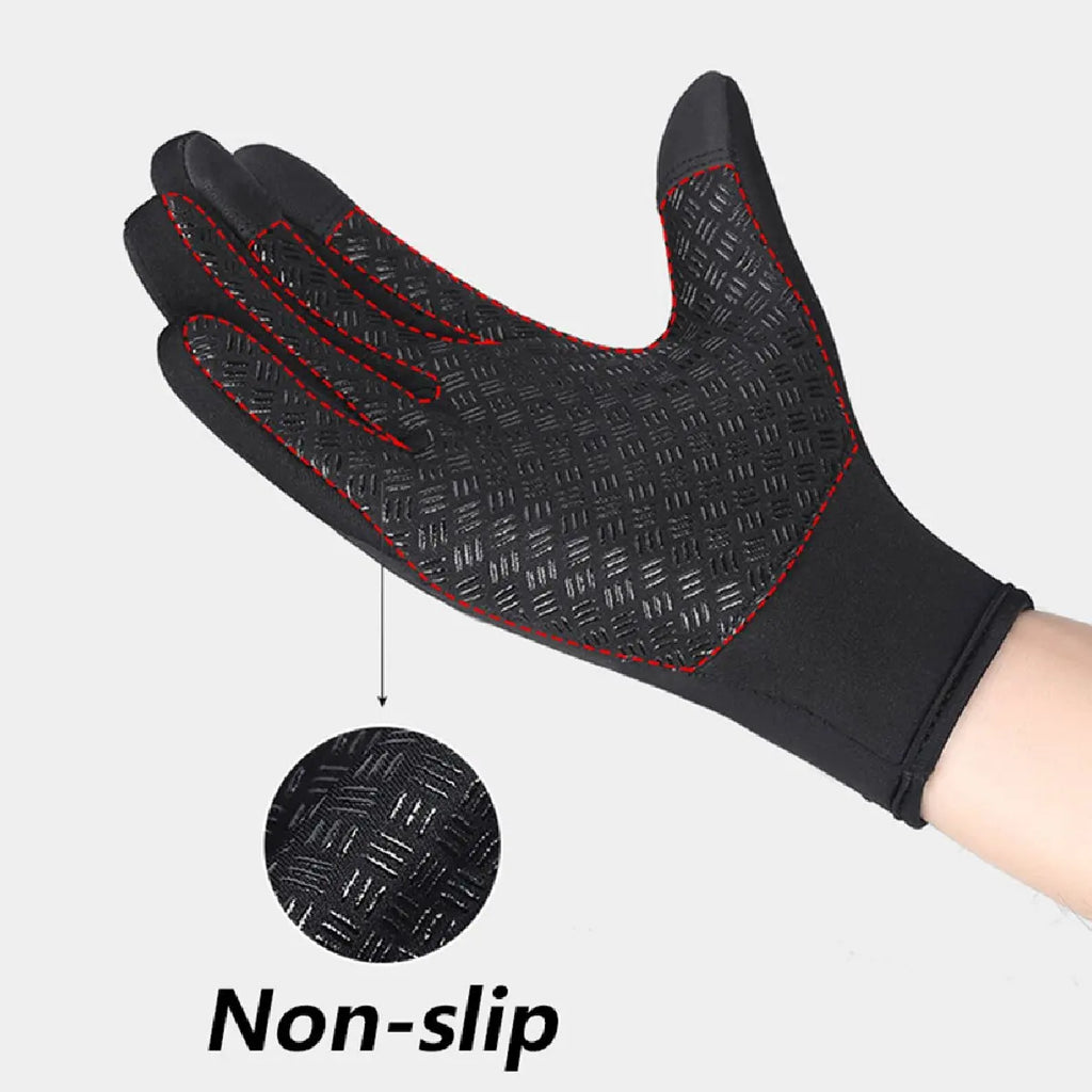 Winddichte warme Handschuhe für den Winter, rutschfest, Silikon-Touchscreen, Vollfinger, kältebeständig, für Fahrrad, Radfahren, Touchscreen, Sporthandschuhe