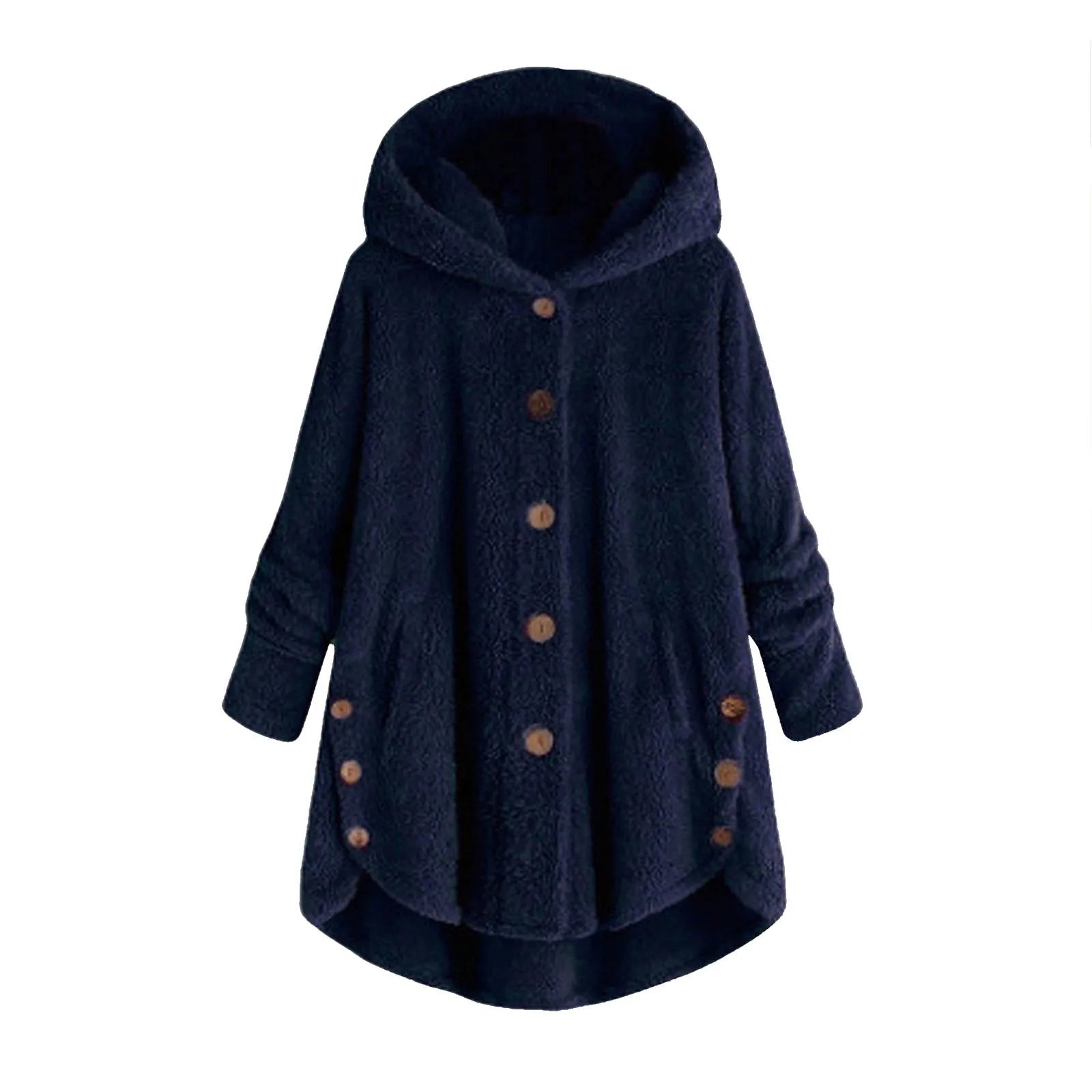 Herbst Winter Mantel Frauen Warme Mantel Wolle Jacke Weibliche Plüsch Mantel Mit Kapuze Jacke Neue frauen Mäntel Einfarbig Jacke