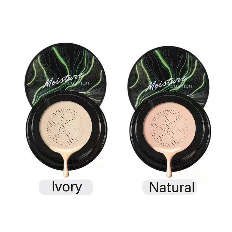 Mushroom Head Air Cushion BB Cream, Moisturizing Concealer Lasting Nude CC Liquid Foundation Even Skin Tone Makeup Base Primer