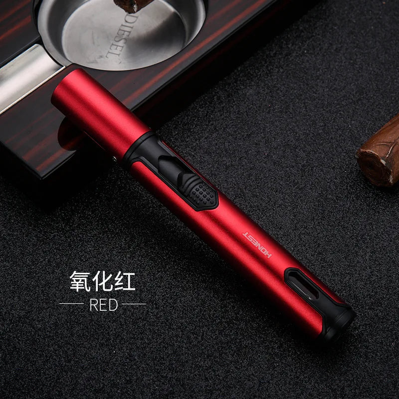 Neue handgehalten Zigarre luftgefüllte Zigarettenanzünder winddicht Butan Camping Moxibustion Zünder Herren Gadget Spritzpistole Großhandel