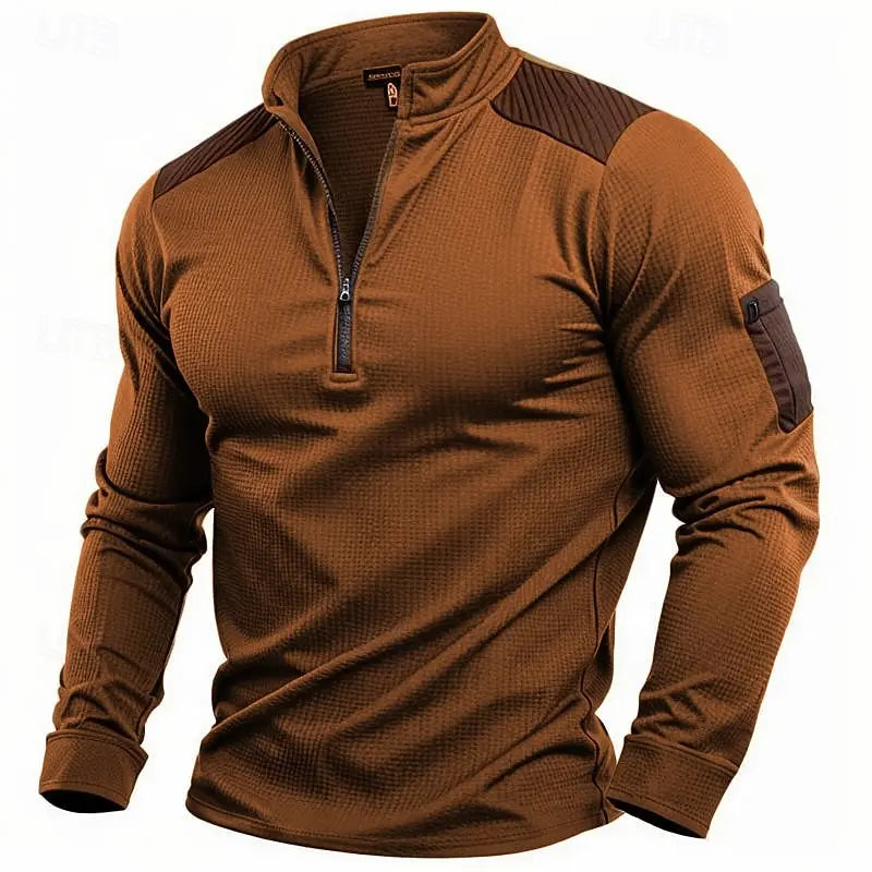 Einfache männer Kleidung Mode Half Zip Langarm Sweatshirts Casual Stehkragen Straße Tops Herbst Winter Übergroßen Pullover