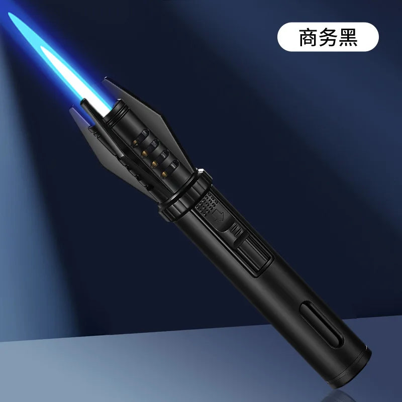 Neue handgehalten Zigarre luftgefüllte Zigarettenanzünder winddicht Butan Camping Moxibustion Zünder Herren Gadget Spritzpistole Großhandel