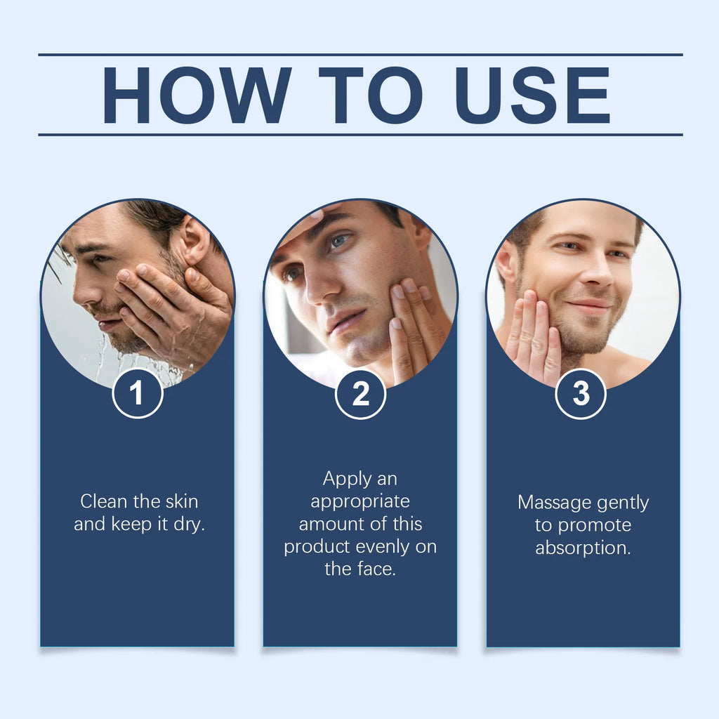 Feuchtigkeitscreme für Herren, Anti-Falten-Straffung, feuchtigkeitsspendend, nährend, leicht, tägliche Gesichtspflege für glatte, jugendliche Haut