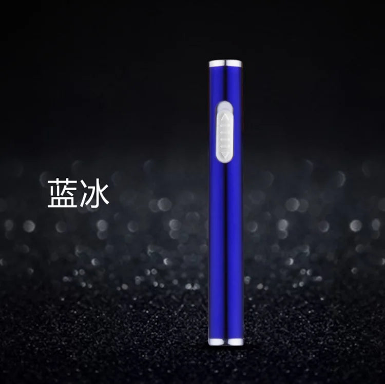 Mini-Zylinderstreifen, elektronisches Wolframdraht-Feuerzeug, USB wiederaufladbar, flammenlose Feuerzeuge, intelligente Fingerabdruck-Zündung als Geschenk