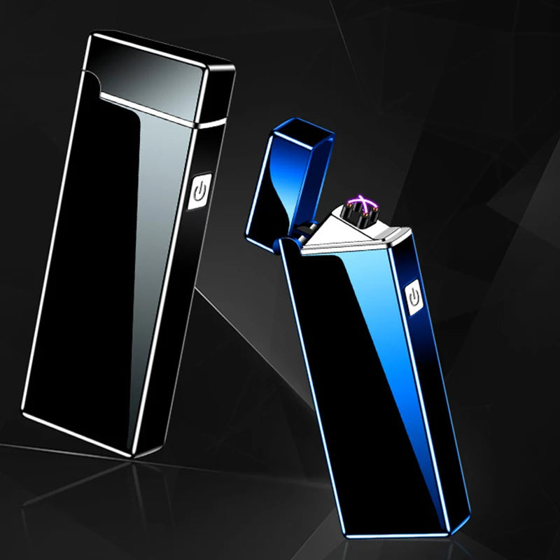 Mini-Elektrofeuerzeug, USB wiederaufladbar, Dual Arc, winddicht, Küchenfeuerzeug, Plasma-Rauch-Zubehör, Weihnachten, Halloween-Geschenk, Neu