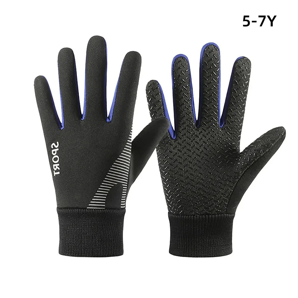 1 Paar warme Winter-Sporthandschuhe für Kinder – wasserabweisende Kinderhandschuhe für kaltes Wetter, Alter 5–13 Jahre, Jungen und Mädchen