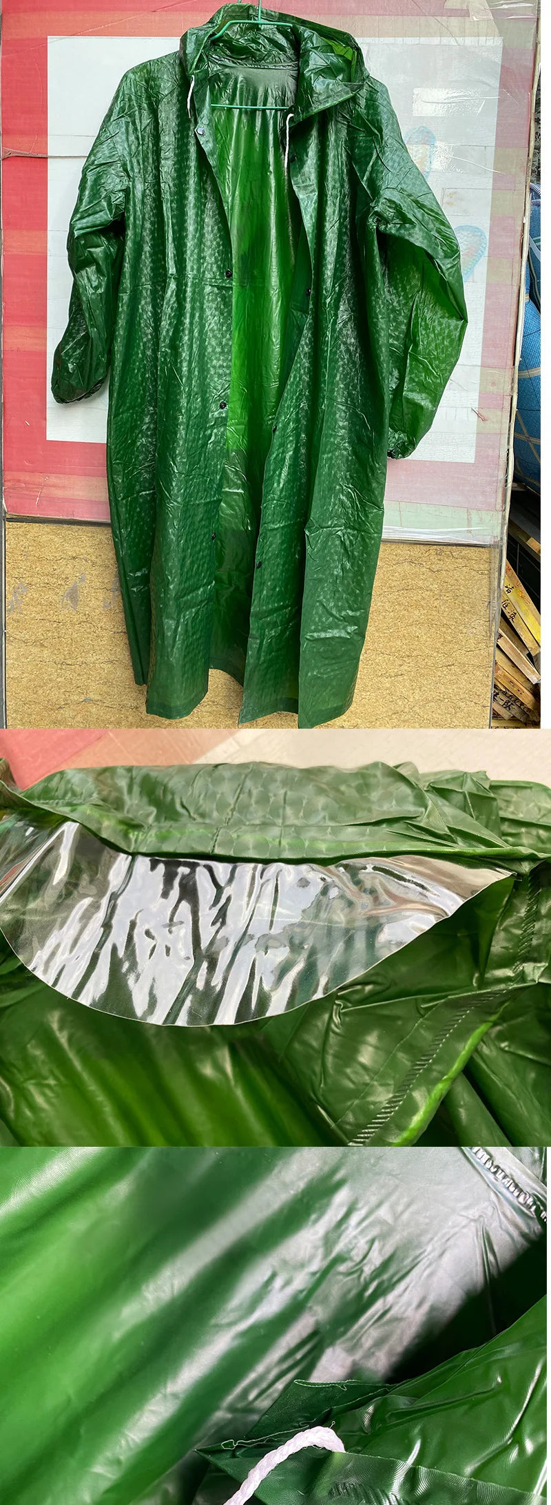 Verdickter PVC-Einweg-Arbeitsplatz-Kuhsehnen-Overall, Regenmantel für Erwachsene, großer Mantel in vielen Farben, wasserdicht, modern, einfach, S...