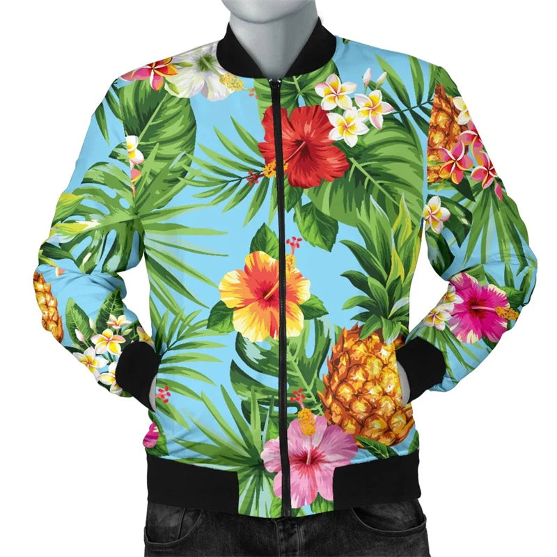 Retro Blume Schädel Grafik Jacke Männer Frauen 3d gedruckt Streetwear Langarm Jacken lässige Persönlichkeit Herbst Bomber Jacke