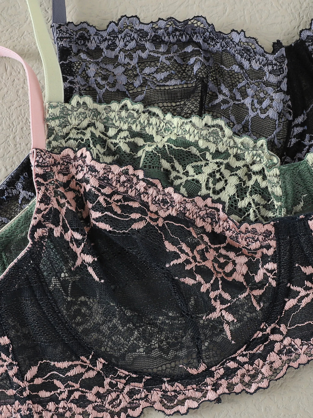 2-teiliges Set – Spitzen-BH + Höschen-Set – durchsichtiges Spitzen-Dessous-Set – mehrere Farben erhältlich – Spitzen-Damen-Dessous-Set – sexy Dessous-Set – mit Bügel