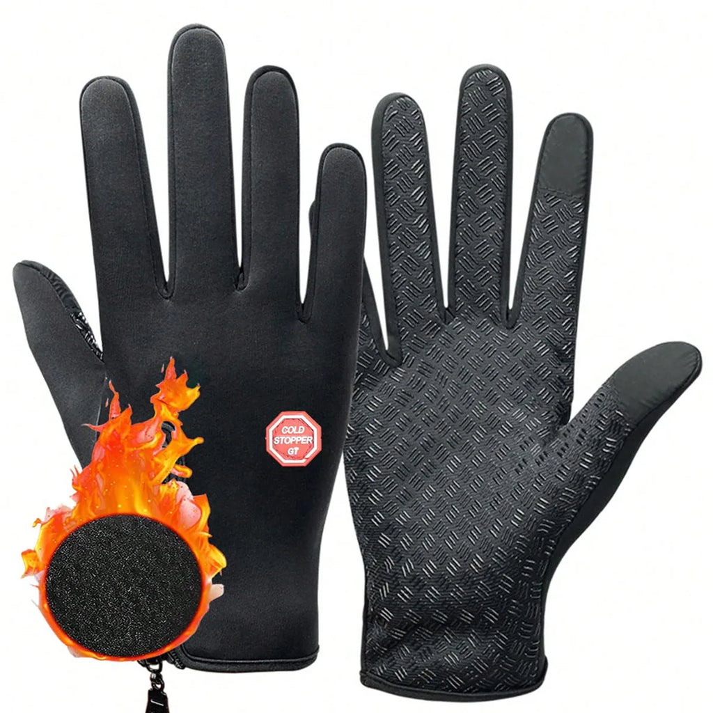Winddichte warme Handschuhe für den Winter, rutschfest, Silikon-Touchscreen, Vollfinger, kältebeständig, für Fahrrad, Radfahren, Touchscreen, Sporthandschuhe