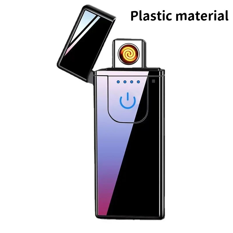 Berührungsempfindliches USB-Lade-Wolframdraht-Feuerzeug für den Außenbereich, winddicht, elektrisch, flammenlos, Spule, Zigarettenanzünder als Geschenk für Männer